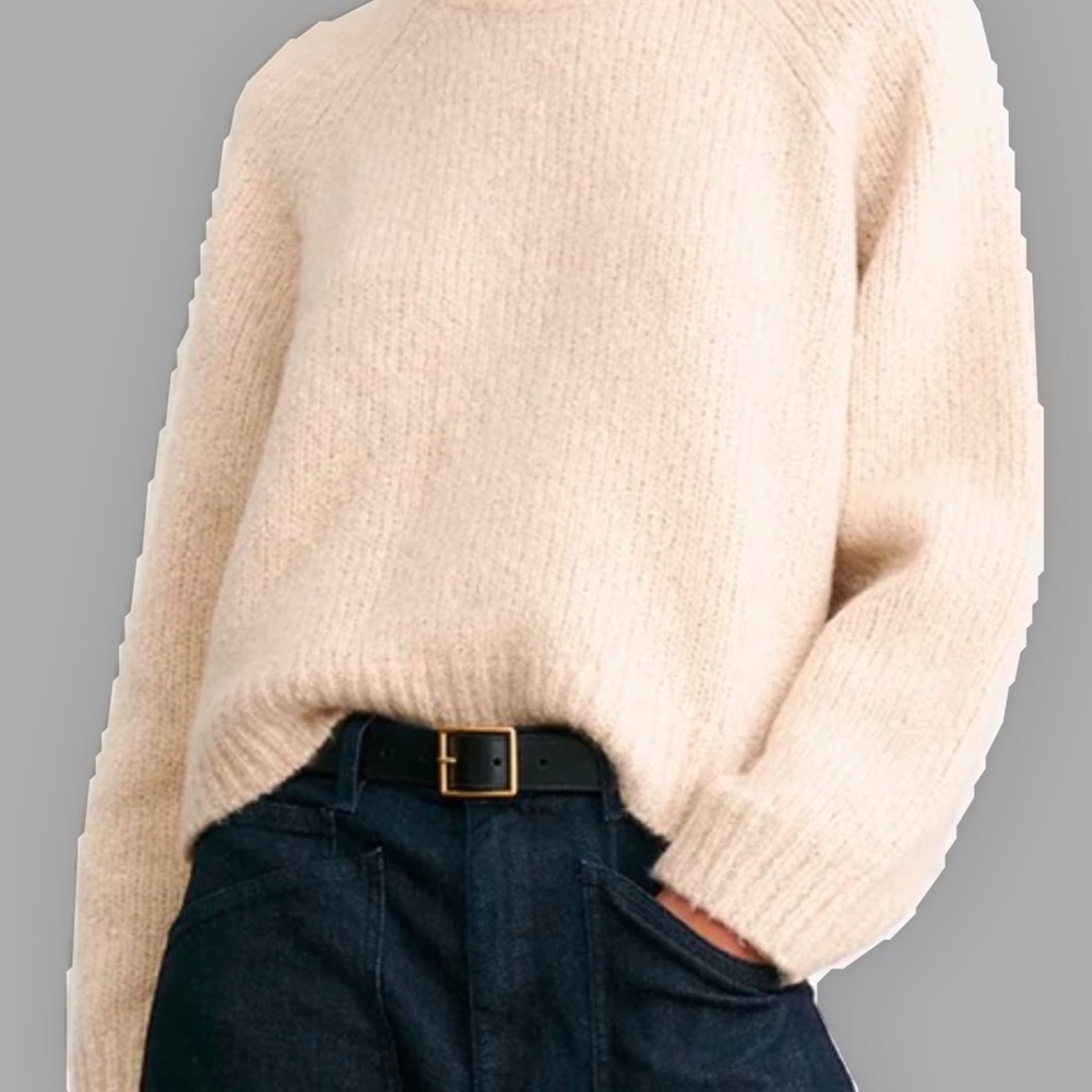 Nili Lotan Cream Crew Neck Sweaters